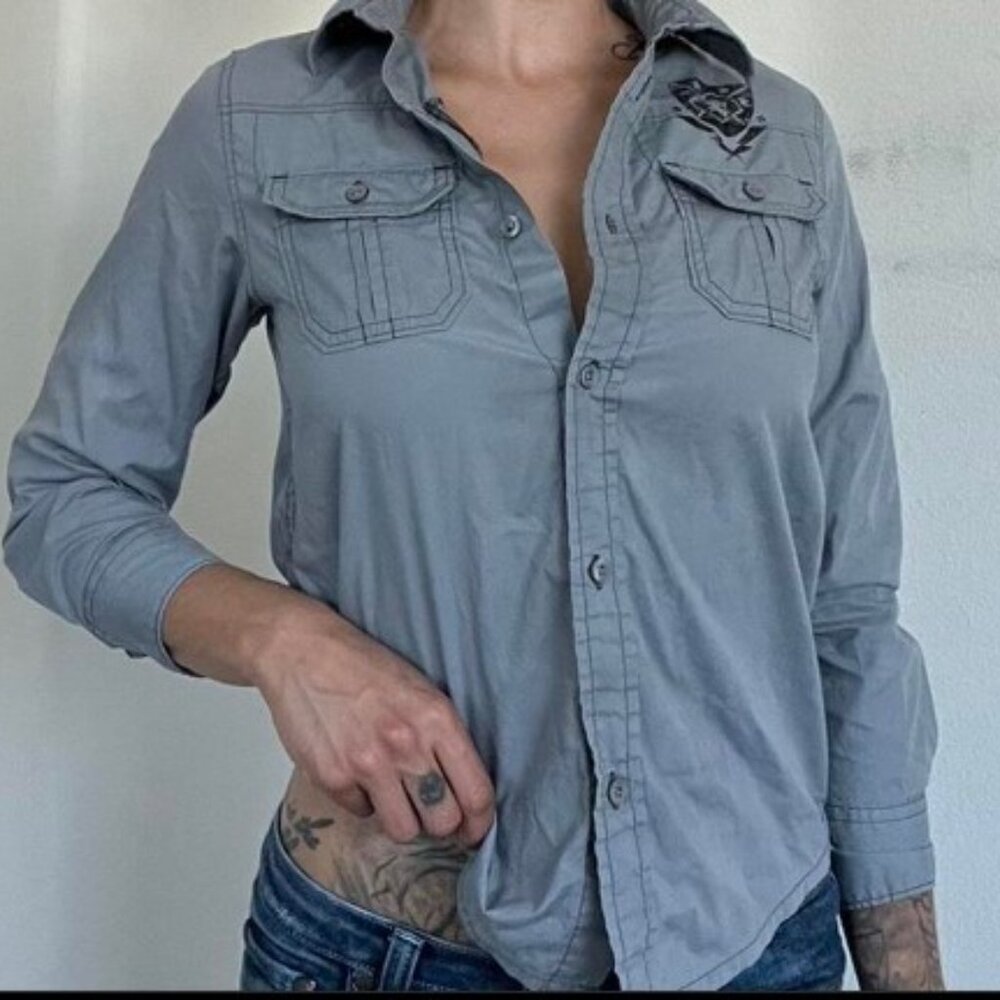 Helix button down Women's small or Boy XL